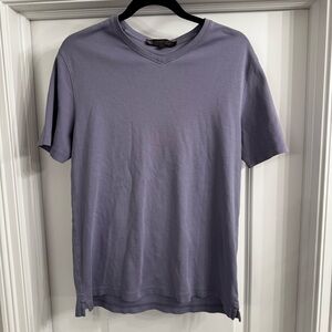 Robert Barakett Pima Cotton V-Neck T-Shirt Purple Short Sleeve Size M